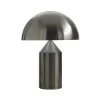 Oluce Atollo 233 grande lampada da tavolo nickel nero