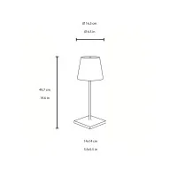 Zafferano Poldina L Desk lampada a batteria led