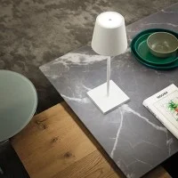 Zafferano Poldina L Desk lampada a batteria led