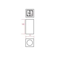 Molveno Lighting Neos Medium Ceiling Square Lamp Plaster Molveno Lighting Neos Medium Ceiling Square Lamp Plaster