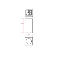 Molveno Lighting Neos Medium Faretto da Soffitto Quadrato in