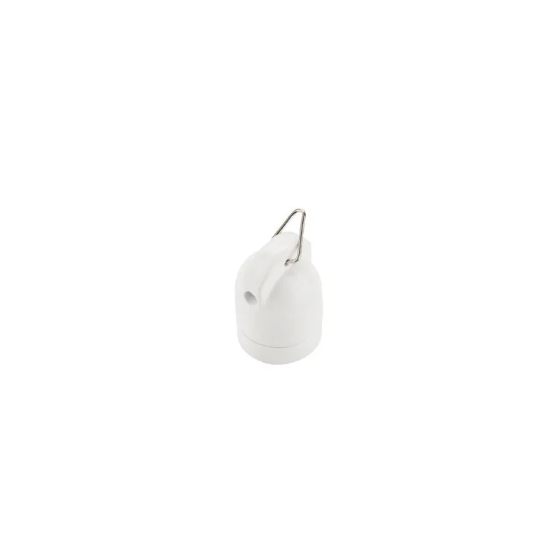 Vintage Lamp Holder E27 With Hook in Enamelled Ceramic Porcelain Vintage Lamp Holder E27 With Hook in Enamelled Ceramic Porcelain