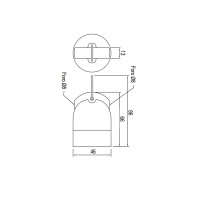 Portalampada Con Gancio E27 in Ceramica Porcellana Smaltato