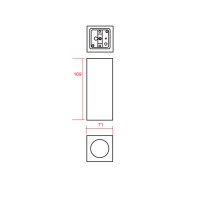 Molveno Lighting Neos Large Faretto da Soffitto Quadrato Gesso