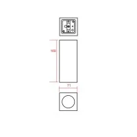 Molveno Lighting Neos Large Faretto da Soffitto Quadrato Gesso