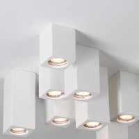 Molveno Lighting Neos Large Faretto da Soffitto Quadrato Gesso