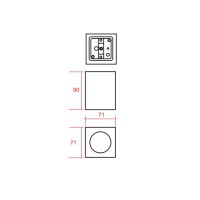 Molveno Lighting Neos Small Faretto da Soffitto Quadrato Gesso