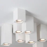 Molveno Lighting Neos Small Faretto da Soffitto Quadrato Gesso