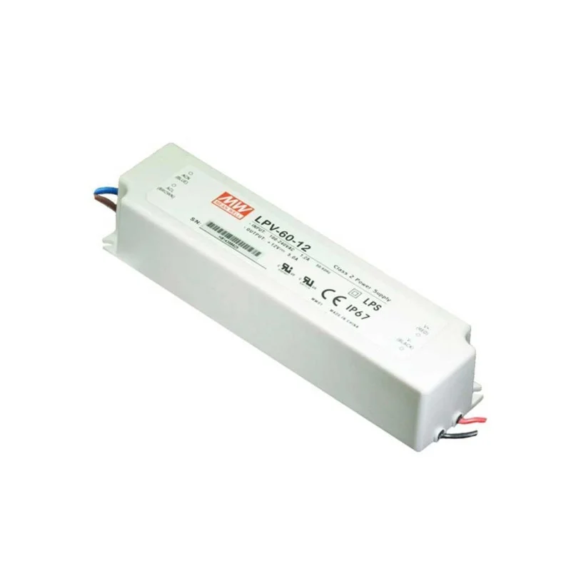 Meanwell Power Supply LPV-60-12 60W 12V 5A IP67 LED Constant Voltage Driver Meanwell Power Supply LPV-60-12 60W 12V 5A IP67 LED Constant Voltage Driver