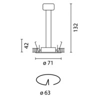 iGuzzini 8090.015 Mini Laser spotlight Recessed Round Grey 35W