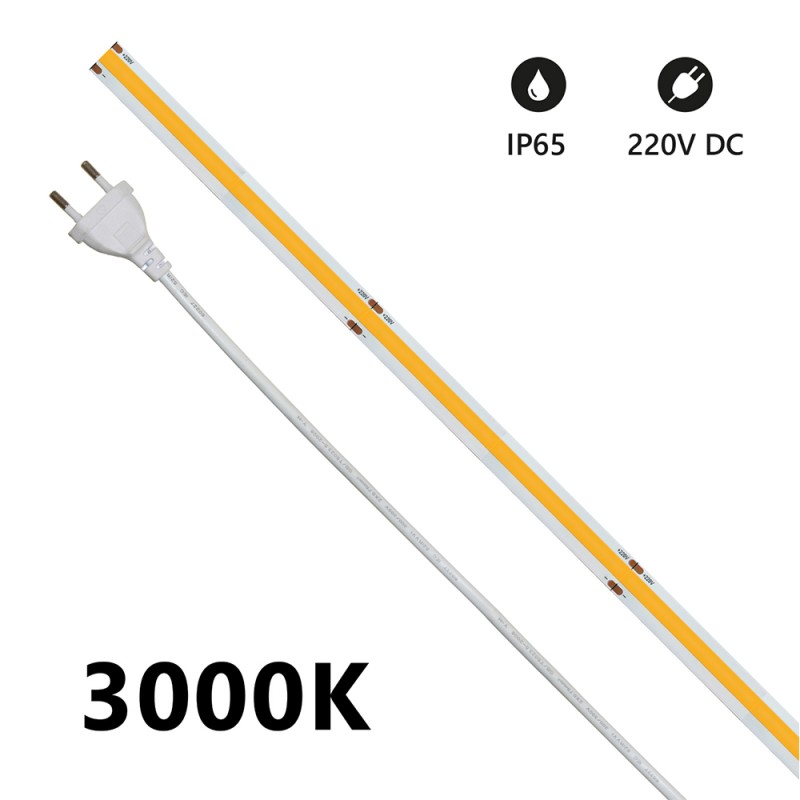 Striscia LED 20 Metri COB 14W/m 220V IP65 Dimmerabile
