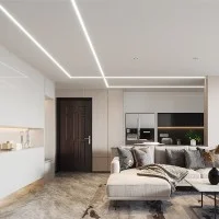 Marino Cristal Profilo ad Appoggio bianco con Molle 2 Metri Per Strisce LED