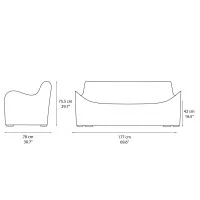 Driade Tokyo Pop two seater sofa