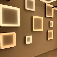 Vivida Inner S Square LED Wall or Ceiling Lamp for Indoors