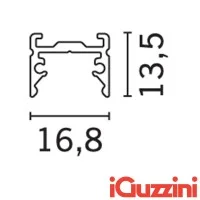 iGuzzini MXK9 Underscore15 bianco 2M Profilo Lineare Basso