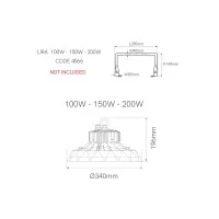 Beneito Proiettore Ufo Lens LED high bay IP65