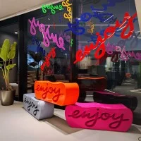 Slide Design Enjoy decorative bench