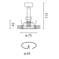 iGuzzini 8003.004 Laser spotlight Recessed Square 50W Halogen