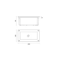 Ares Alice Lampada da Incasso a Parete 26W G24d-3 Esterno IP65 Ares Alice Lampada da Incasso a Parete 26W G24d-3 Esterno IP65