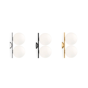 Flos IC C/W1 Double Applique Wall or Ceiling Lamp