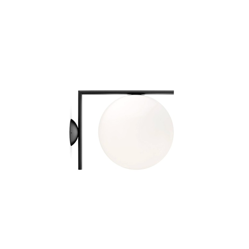 Flos IC C/W2 Applique Wall or Ceiling Lamp black
