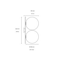 Flos IC C/W2 Double Lampada da Parete o Soffitto