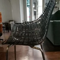 Driade Meridiana chair in steel
