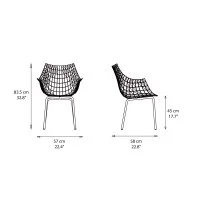 Driade Meridiana chair in steel