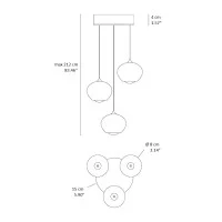 Vivida Sky Fall Lens 3 suspension lamp LED 18w