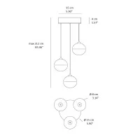 Vivida Sky Fall 3 lampada led a sospensione
