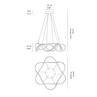 Vivida Curls suspension led dimmable chandelier
