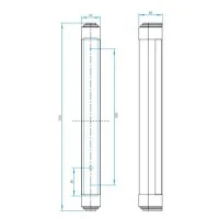Astro Lighting Belgravia 700 Wall Lamp Applique T5 2x14W Chrome