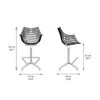 Driade Meridiana low swivel stool