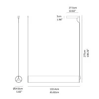 Vivida Lemstation led horizzontal suspension lamp
