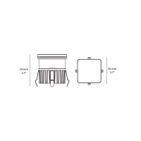 Flos C-Me Opal Square 70 incasso led IP67