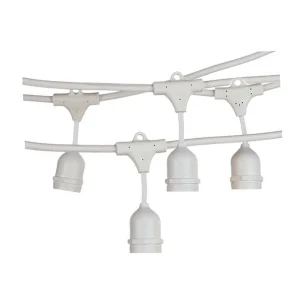 White String Light 10 Lamp holder E27 10 meter Outdoor