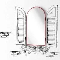 Minotti Windows decorative mirror