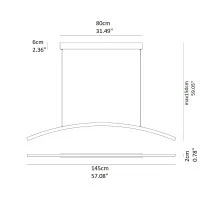 Vivida Bow modern chandelier led tunable white dimmable