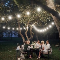 String light black 11 meters 11xE27 IP65