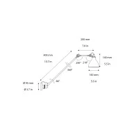 DCW Lampe Gras 304 L40 lampada da parete