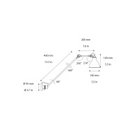 DCW Lampe Gras 304 L40 wall lamp