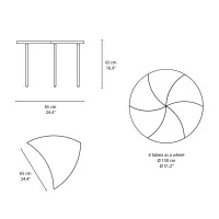 &Tradition Pinwheel multipurpose side table