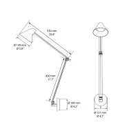 Louis Poulsen NJP Wall Box Long Arm lamp Louis Poulsen NJP Wall Box Long Arm lamp