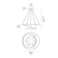 Vivida Hurricane 3 chandelier led