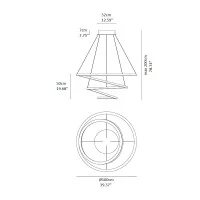 Vivida Hurricane 5 chandelier led