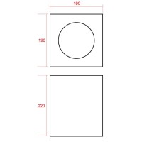 MOLVENO LIGHTING Cube Faretto da Soffitto AR111 Gesso Gypsolyte