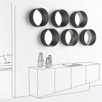 Minotti Punto circular mirror