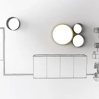 Minotti Punto circular mirror