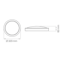 Lampo Tricolor ceiling lamp led for outdoor with sensor