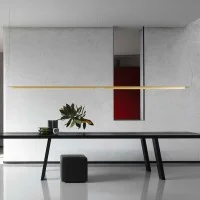 copy of Luceplan Compendium led brass floor lamp